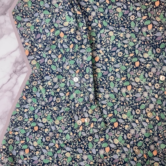 Tori Richard Men’s Long Sleeve Cotton Button-Down Shirt in Navy Blue “Lawn” Sz M - Picture 7 of 13